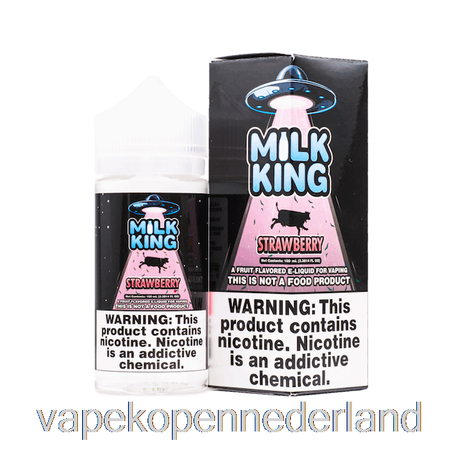Elektronische Sigaret Vape Aardbei - Milk King - 100ml 0mg
